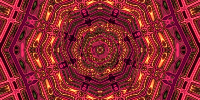 Neon Tunnel Octagon Vortex VJ Loop 2:1 Univisium 60fps Screensaver