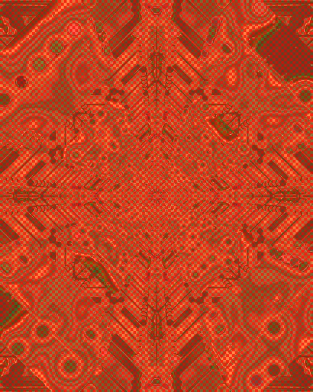 Red Neon Tunnel Kaleidoscope VJ Loop 4:5 Instagram 60fps Screensaver