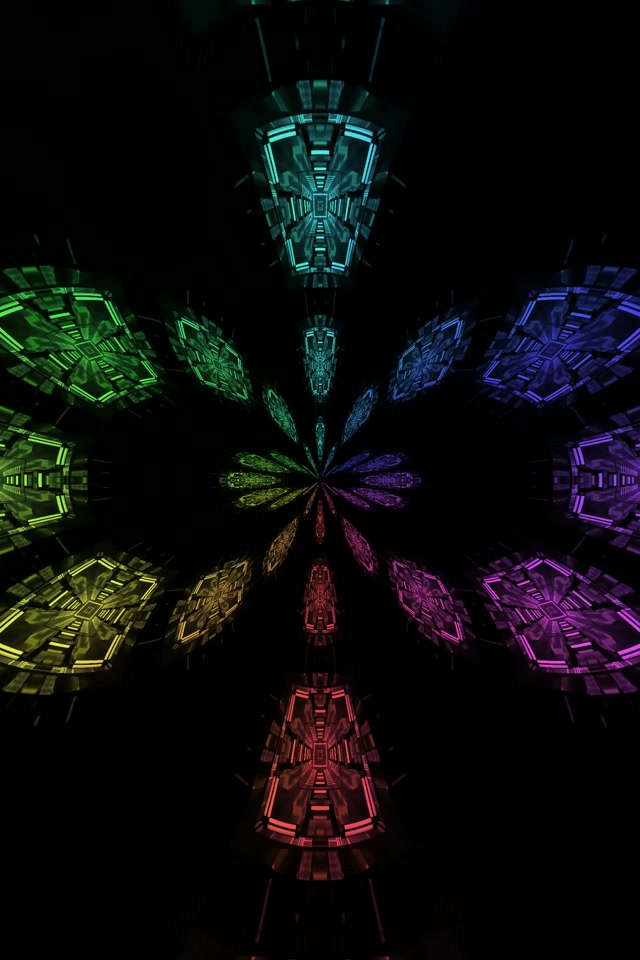 Neon Tunel Ostadar Gurutze Vortex 2:3 Argazki Portrait 60fps Pantaila-babeslekua VJLoops