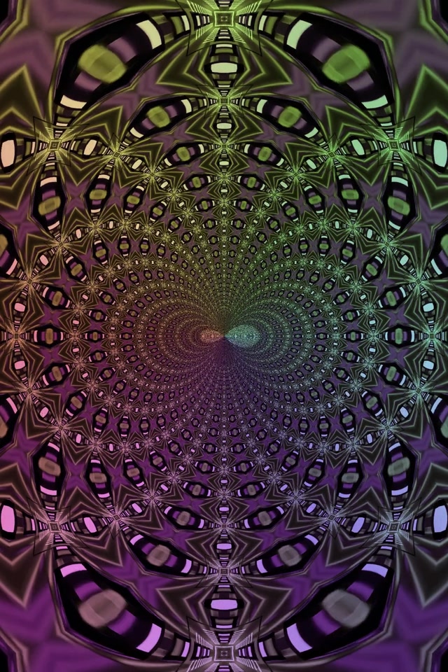 Neon Tunnel Fractal Eye Mandala VJ Loop 2:3 Photo Portrait 60fps Screensaver