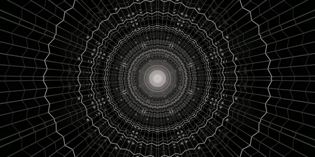 Neon Tunnel Spider Web Vortex VJ Loop 2:1 Univisium 60fps Screensaver