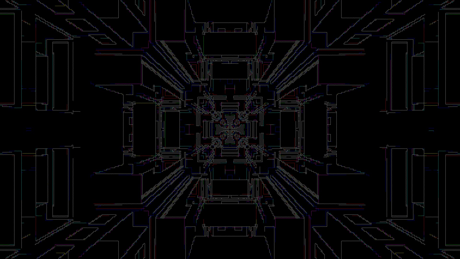 Neon Tunela Iluna Zirkuitua Pantaila-babeslea 4K UHD 60fps VJ Loop