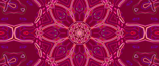 Neon Tunel Kaleidoskopio Mandala VJ Loop 2.39:1 Cinemascope 60fps Pantaila-babeslea