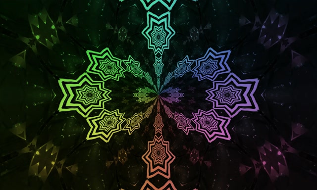 Neon Tunel Ortzadar Izarra Kaleidoskopio VJ Loop 5:3 Zabala 60fps Pantaila-babeslea
