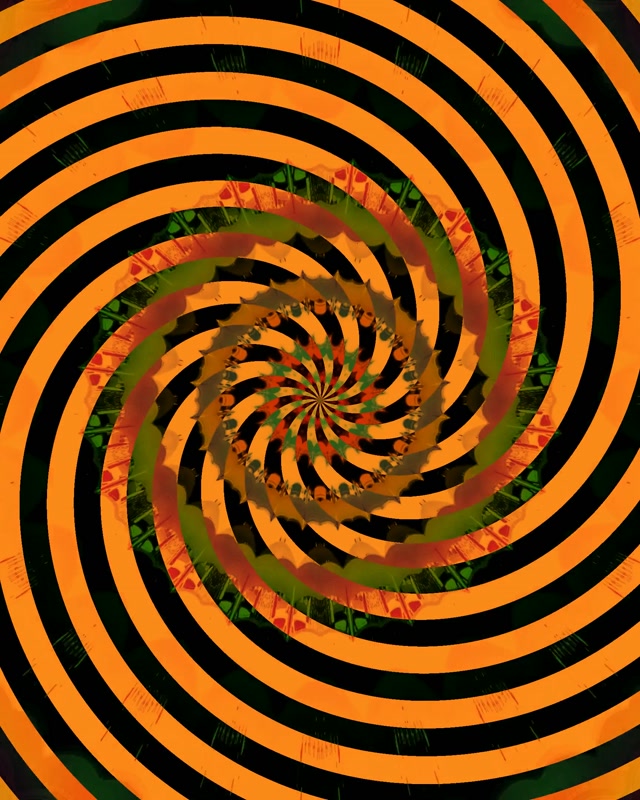 Neon Tunel Laranja Beltz Espiral Vortex VJLoops 4:5 Instagram 60fps Pantaila-babeslekua