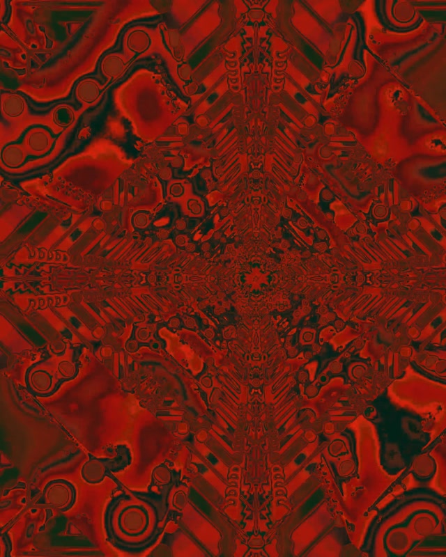 Gorri Fraktal Kaleidoskopoa Neon Tunela Vj Loop 4:5 Instagram 60fps Pantaila-babeslea