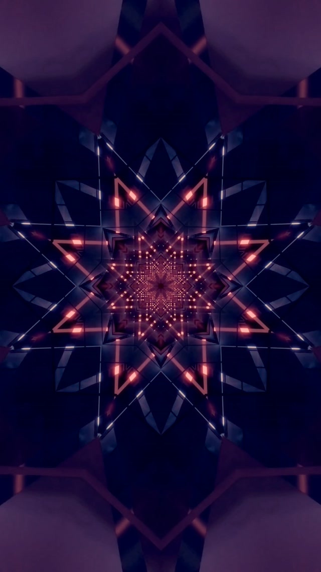 Neon Tunel Kaleidoskopo Izar VJLoops 9:16 Reels 60fps Pantaila-babeslea