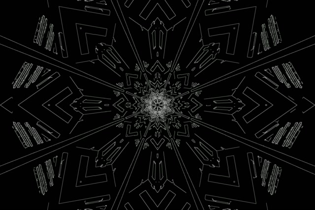 Fractal Kaleidoscope Neon Tunnel Screensaver 3:2 Surface 60fps VJ Loop