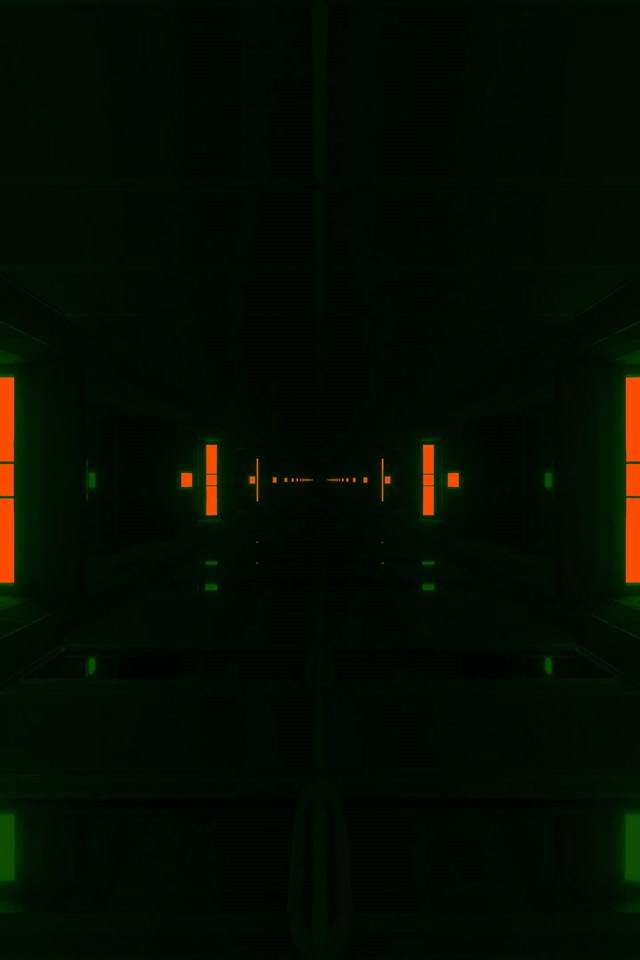 Neon Tunela Berde Laranja 60fps Pantaila-babeslea PC Laptop VJ Loop 2:3 Argazki Bertikala