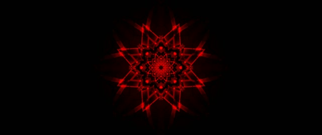 Gorri Izar Kaleidoskopioa Neon Tunela VJ Loop 2.39:1 Cinemascope 60fps Pantaila-babesa