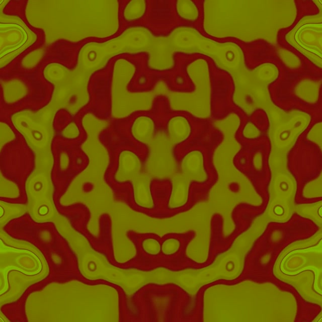 Neon Tunela Berde Kaleidoskopio Mandala VJLoops 1:1 Square 60fps Pantaila-babeslea