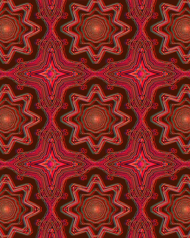 Neon Tunel Gorria Mandala Kaleidoskopia Vj Loop 4:5 Instagram 60fps Pantaila-babeslea