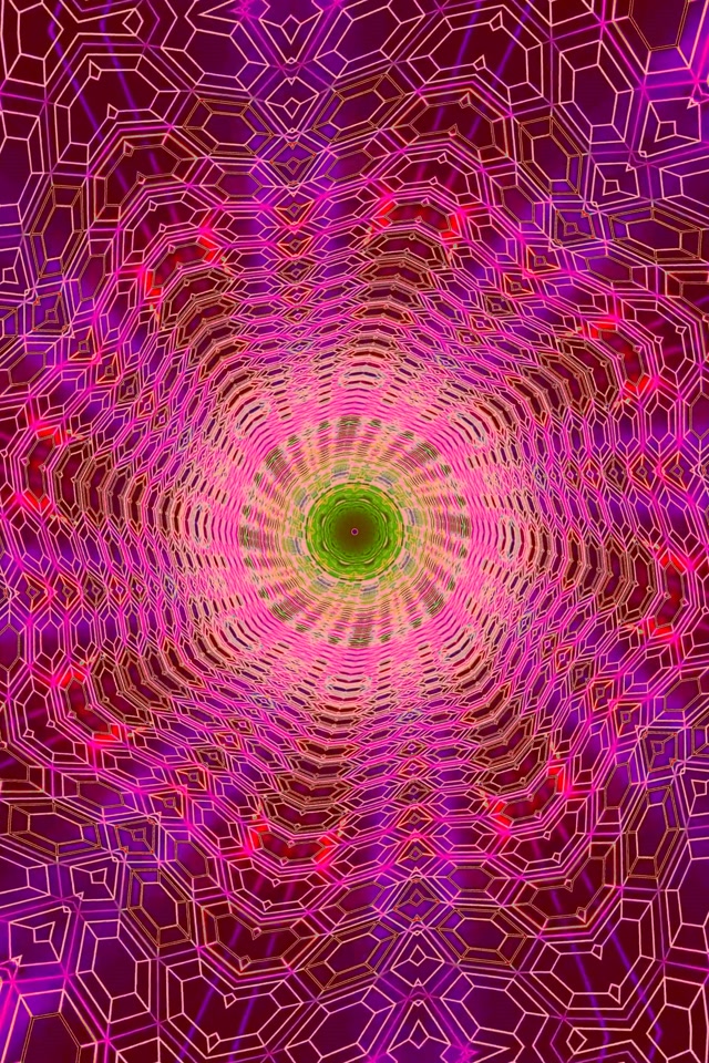 Neon Tunela Kaleidoskopio Sarea 2:3 Argazki Portrait 60fps Pantaila-babeslea VJLoops