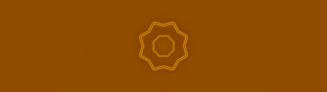 Neon Tunel Urrezko 8-Puntuko Izarra Mandala VJ Loop 60fps 32:9 Pantaila-babeslea