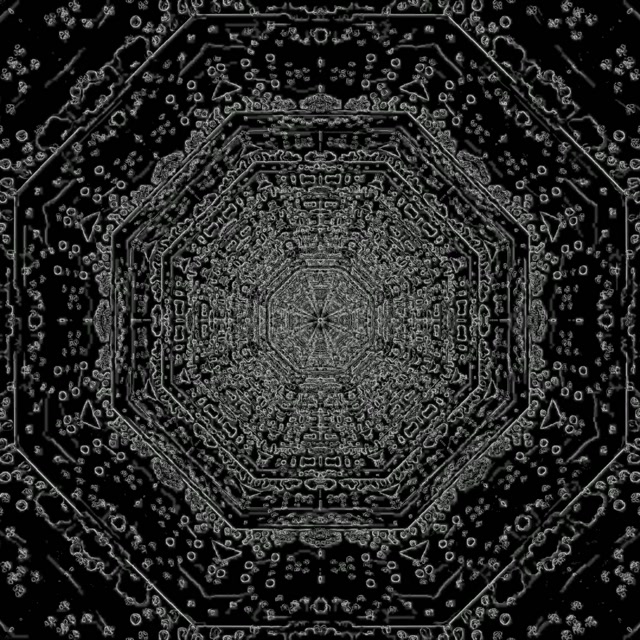 Neon Tunela Oktogonoa Pantaila-babeslea 1:1 Karratua 60fps VJ Loop