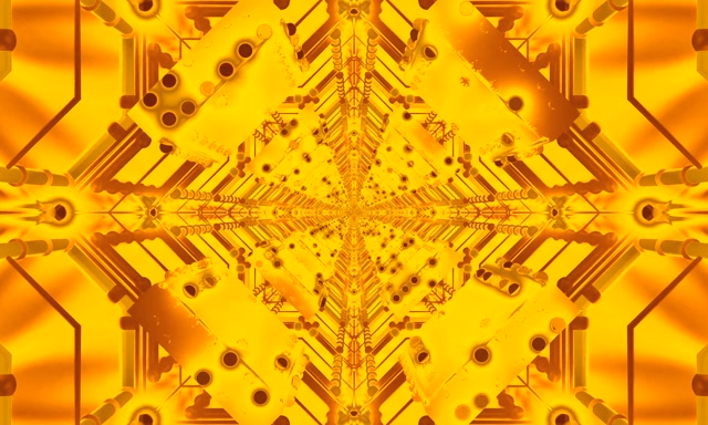 Urrezko Neon Tunela Pantaila-babeslea 5:3 Zabala 60fps VJ Loop PC Laptopa