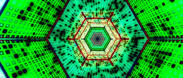 Neon Tunel Seiangelu Zurrunbiloa VJ Loop 21:9 Ultrawide 60fps Pantaila-Babesleak