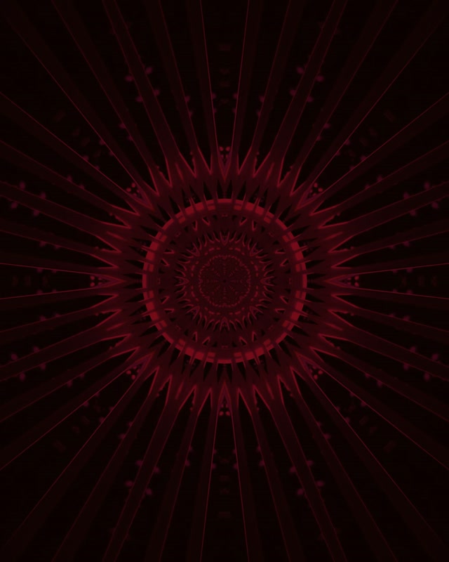 Karmesi Fraktal Mandala Neon Tunela Vj Loop 4:5 Instagram 60fps Pantaila-babeslea
