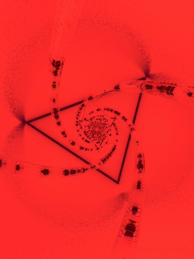 Neon Tunel Gorri Espiral Triangelu Vortizea Pantaila-babeslea 3:4 iPad Erretratua 60fps VJLoops