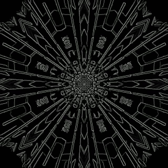 Neon Tunela Fraktal Mandala Leherketa VJ Loop 1:1 Karratua 60fps Pantaila-babeslea