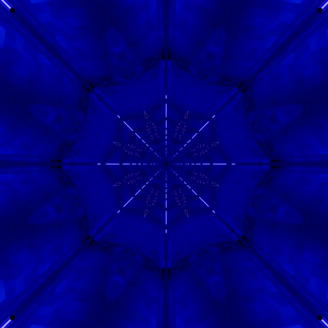 Neon Tunel Urdin Kaleidoskopio Elur-marra VJ Loop 1:1 Karratua 60fps Pantaila-babeslea
