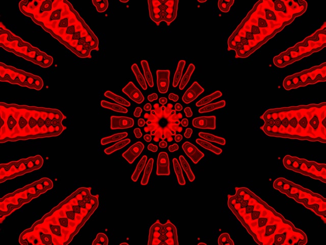Red Neon Tunnel Kaleidoscope Burst | 4:3 Classic 60fps Screensaver VJ Loop