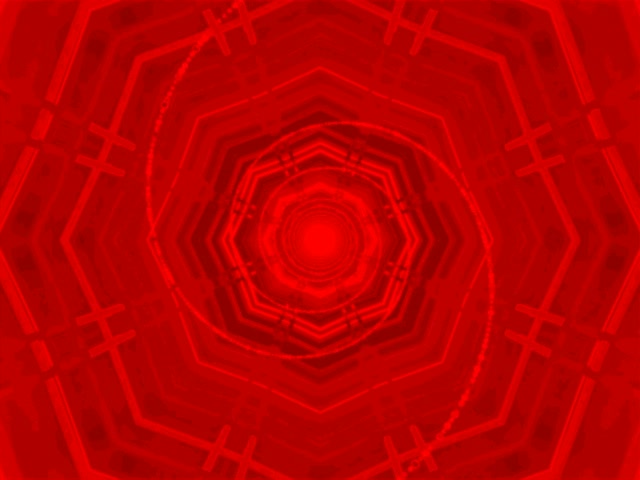 Neon Tunel Gorri Oktagono Zurrunbiloa VJ Loop 4:3 Klasikoa 60fps Pantaila-babeslea