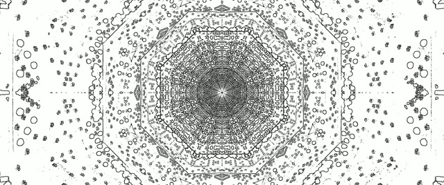 Neon Tunela Oktogonoa Zurrunbiloa Pantaila-babeslea 2.39:1 Cinemascope 60fps VJ Loop