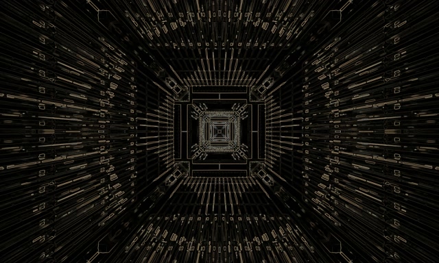 Neona Tunela Urrea Zirkuitu Sarea VJ Loop 5:3 Zabalera 60fps Pantaila-aurtentzailea