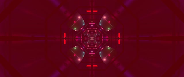 Neon Tunel Oktogono Vortizea VJLoops 2.39:1 Cinemascope 60fps Pantaila-babeslea