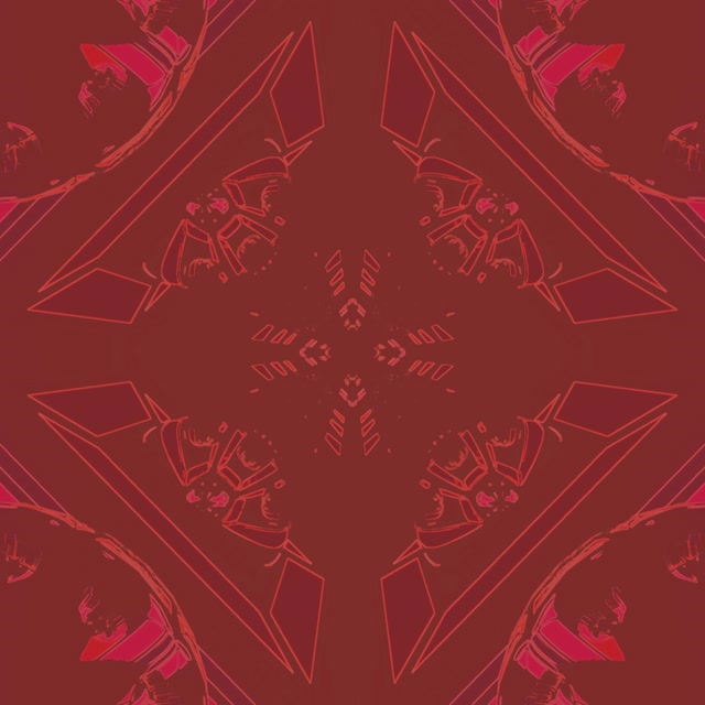 Gorri Kaleidoskopio Diamante Neon Tunela VJLoops 1:1 Square 60fps Pantaila-babeslea