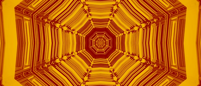 Neon Tunel Oktogono Zurrunbiloa VJ Loop 21:9 Ultrazabala 60fps Pantaila-babeslea