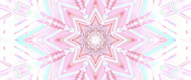 Neon Tunel Izar Kaleidoskopoa VJ Loop 2.39:1 Cinemascope 60fps Pantaila-Babeslea