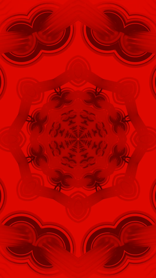 Gorri Mandala Neon Tunela VJLoops Begizta 9:16 Reels 60fps Pantaila-babeslea