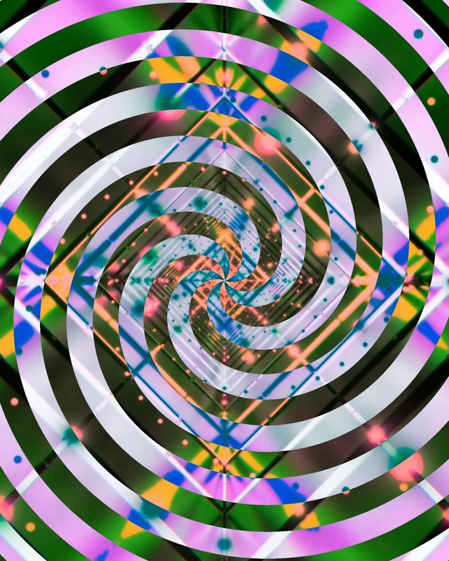 Neon Tunela Espiral Diamante Zurrunbiloa Vj Loop 4:5 Instagram 60fps Pantaila-babeslea