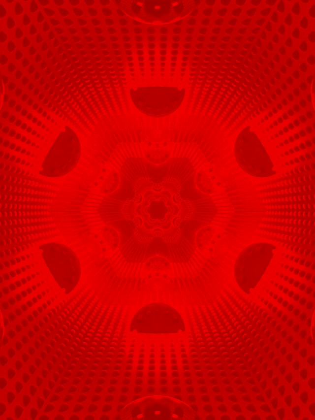 Gorri Izarra Leherketa Neon Tunel VJ Loop 3:4 iPad Portrait 60fps Pantaila-babeslea