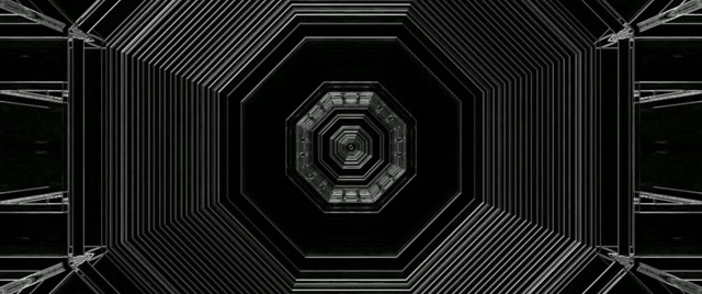 Neon Tunela Oktogonoa Zurrunbiloa Pantaila-babeslea 2.39:1 Cinemascope 60fps VJ Loop