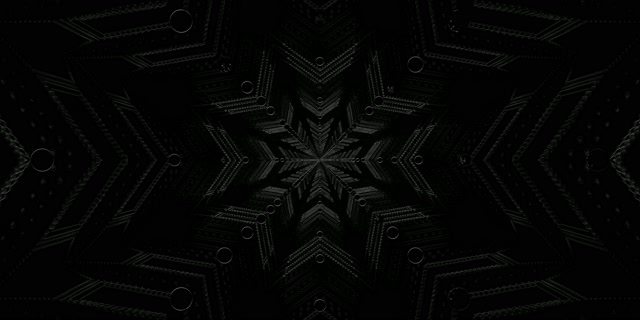 Neon Tunnel Dark Fractal Star VJ Loop 2:1 Univisium 60fps Screensaver