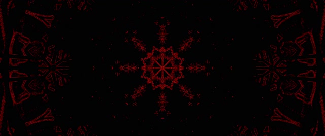Red Fractal Kaleidoscope Neon Tunnel VJ Loop 2.39:1 60fps Screensaver