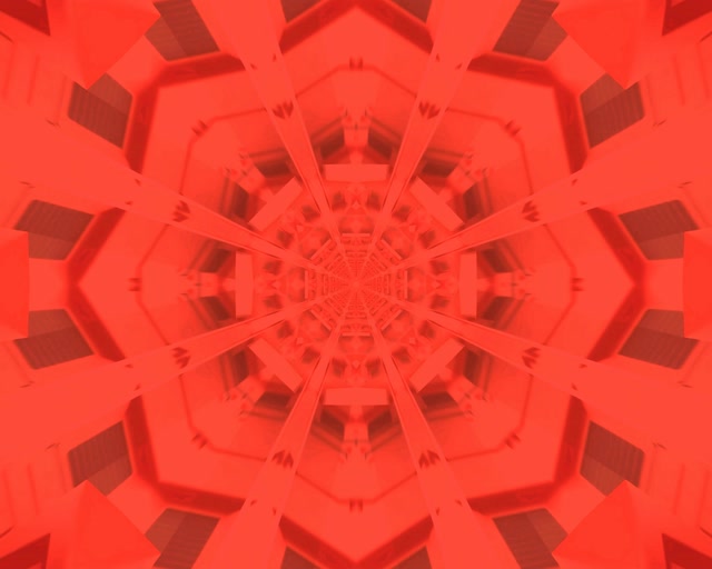 Neon Tunnel Red Kaleidoscope Burst VJ Loop 5:4 Industrial 60fps Screensaver