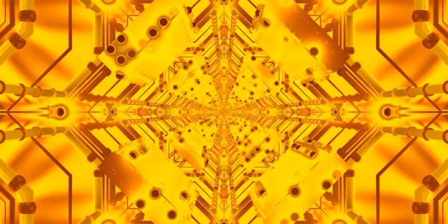 Golden Neon Tunnel Screensaver PC 2:1 Univisium 60fps Vj Loop