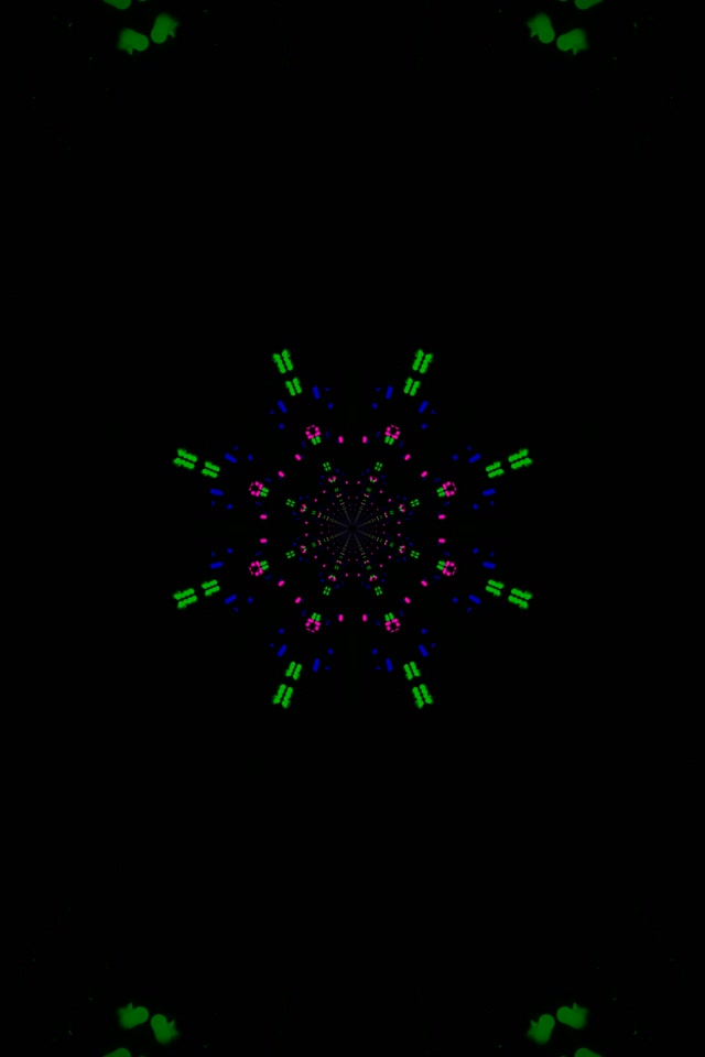 Neon Tunnel Kaleidoscope Burst VJ Loop 2:3 Photo Portrait 60fps Screensaver