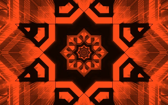 Vj loop Neon Tunnel Orange Kaleidoscope Star 60fps 16:10 MacBook Screensaver