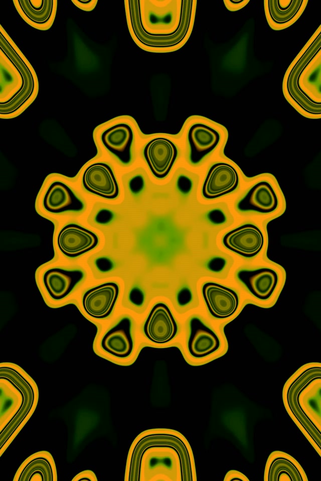 Neon Tunnel Sunflower Burst VJ Loop 2:3 Photo Portrait 60fps Screensaver