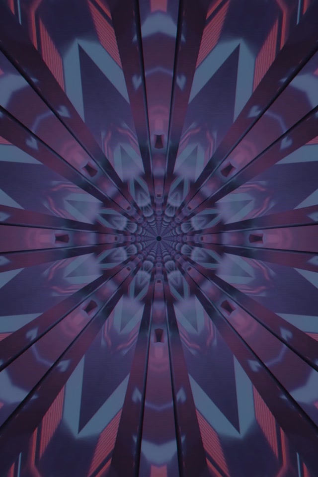 Neon Tunnel Kaleidoscope Burst 2:3 Photo Portrait 60fps Screensaver Vj Loop
