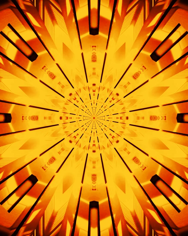 Vj loop Neon Tunnel Golden Radial Burst 4:5 Instagram 60fps Screensaver