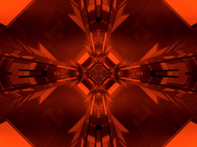 Red Neon Tunnel Kaleidoscope Cross VJ Loop 4:3 Classic 60fps Screensaver