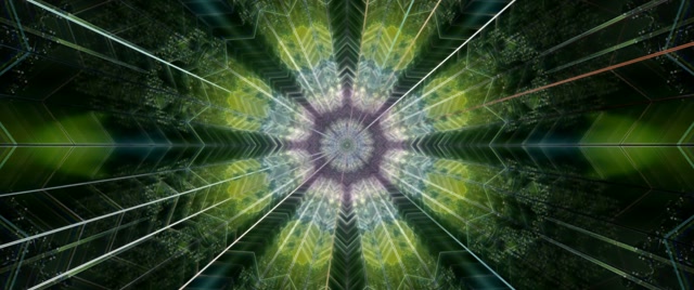 Radiant Kaleidoscope Neon Tunnel VJ Loop 2.39:1 Cinemascope 60fps Screensaver