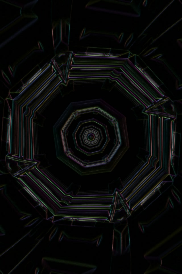 Infinite Octagon Neon Tunnel 9:16 Reels 60fps VJ Loop Screensaver