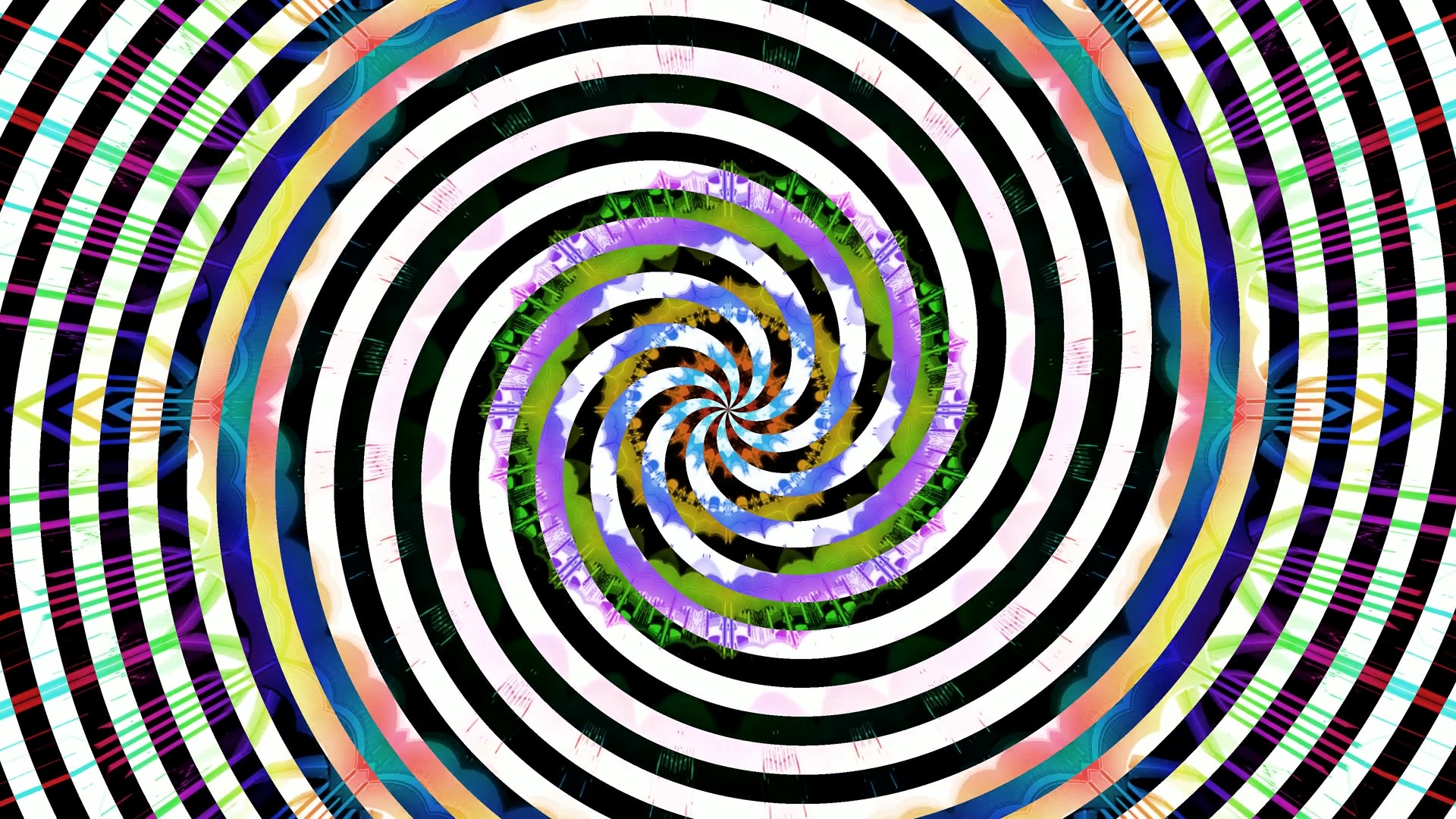 Neon Tunnel Spiral VJ Loop 4K UHD 60FPS Screensaver